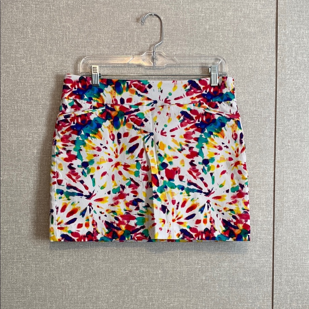 Attyre Multicolor Tie-Dye Print Skort